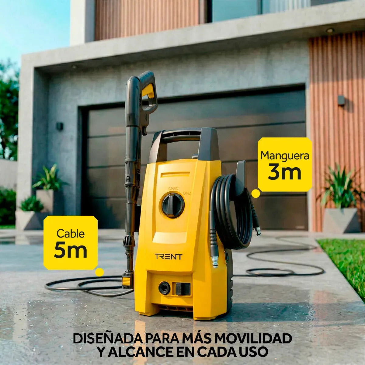 Hidrolavadora Electrica Alta Presion Trent Hlt203 1600 Psi 110 Bar Con Accesorios