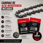 Motosierra Inalámbrica Metalkraff 21v - 2 Baterías 2 Cadenas