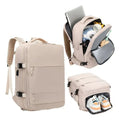 Mochila Viaje Carry On Compartimientos Usb Impermeable Viral Color Crema Diseño de la tela Liso